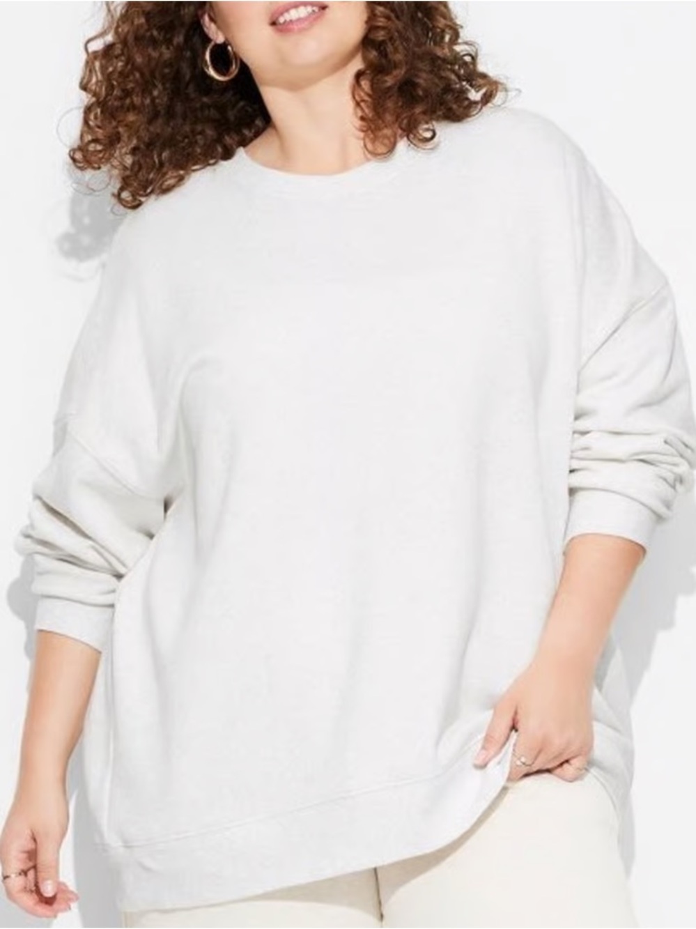 Wild Fable Women's Heather Gray Oversized Sweatshirt - Picture 1 of 12